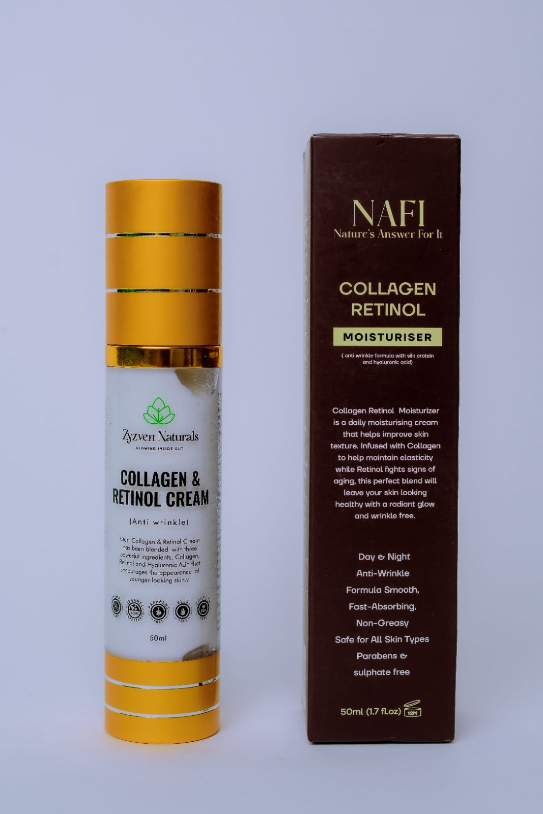 Collagen & Retinol Moisturizer | Organic Anti-Aging Face Cream (50ml)