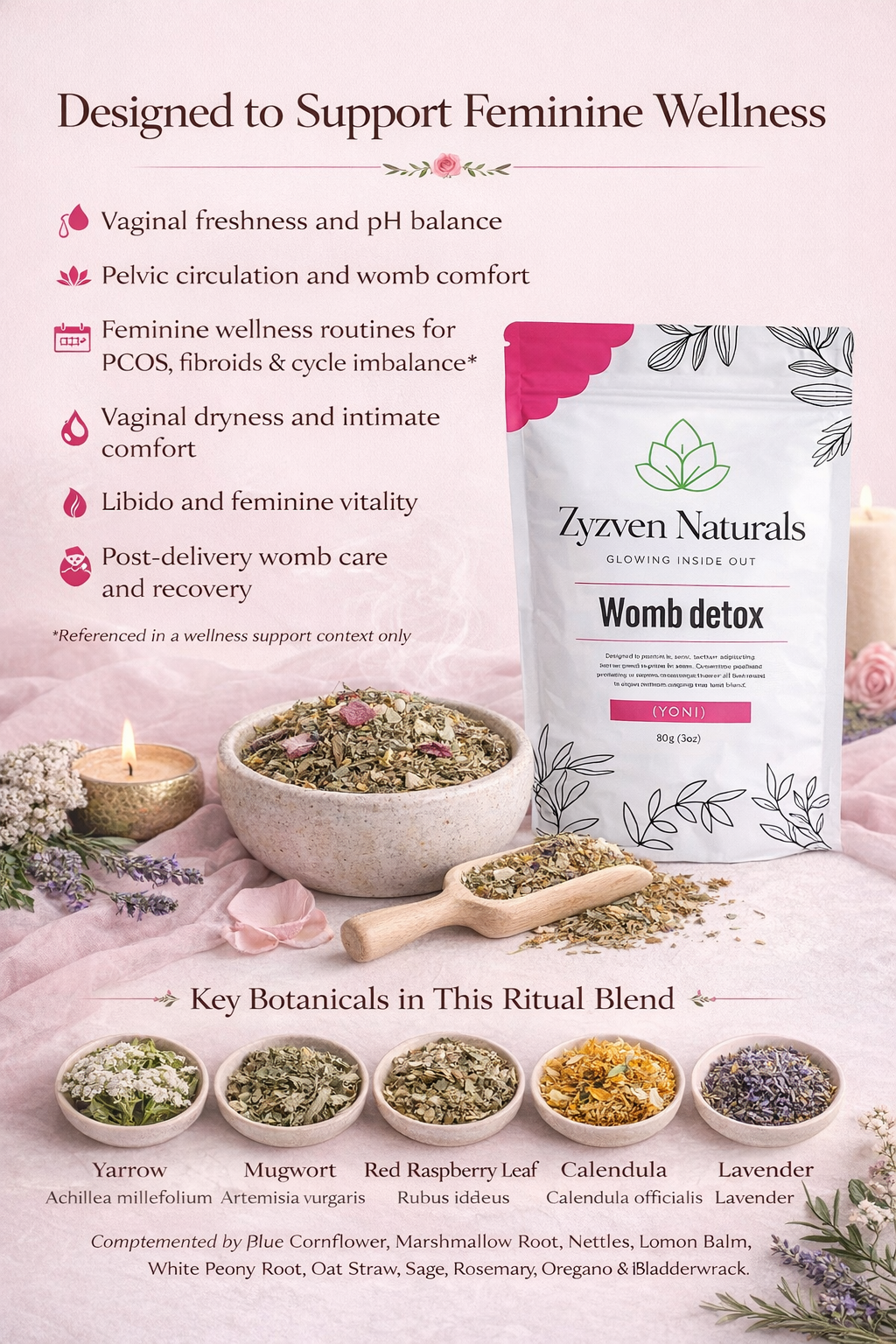 Womb Detox Yoni Steam Blend (80g) | Herbal Vaginal Steam for Women's Wellness & Self-Care