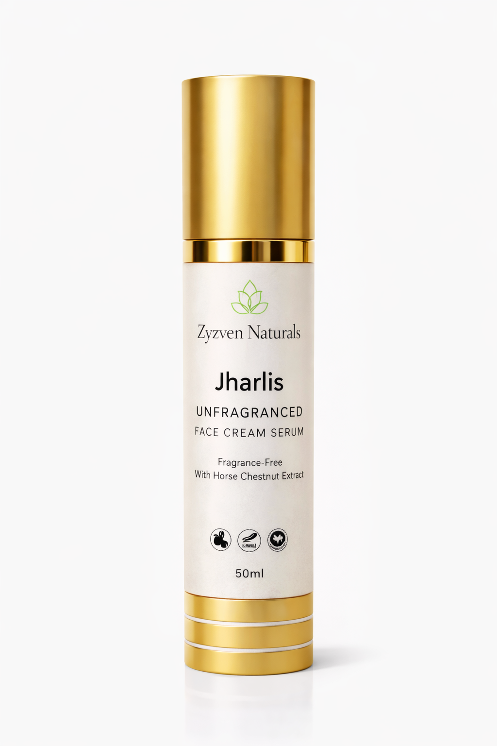 Jharlis™ Unfragranced Face Cream Serum (50ml) | Fragrance-Free Moisturizer for Sensitive & Mature Skin
