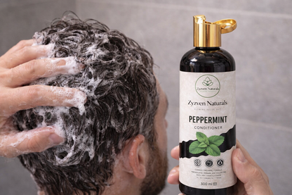 Peppermint Conditioner (300ml) | Organic Hydrating Conditioner with Peppermint, Rosemary, Aloe Vera & Jojoba Oil