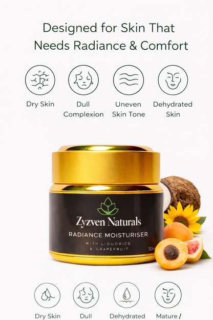 Radiance Moisturizer | Organic Brightening Face Cream for Dark Spots & Uneven Skin Tone (50ml)
