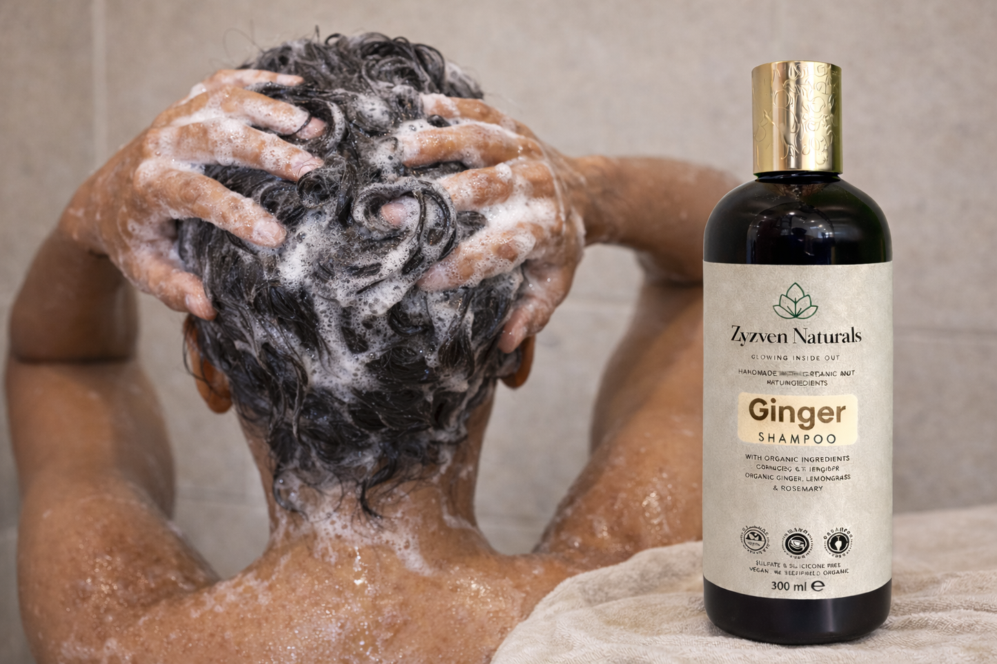 Ginger Shampoo | Organic Botanical Shampoo for Healthy Hair & Scalp