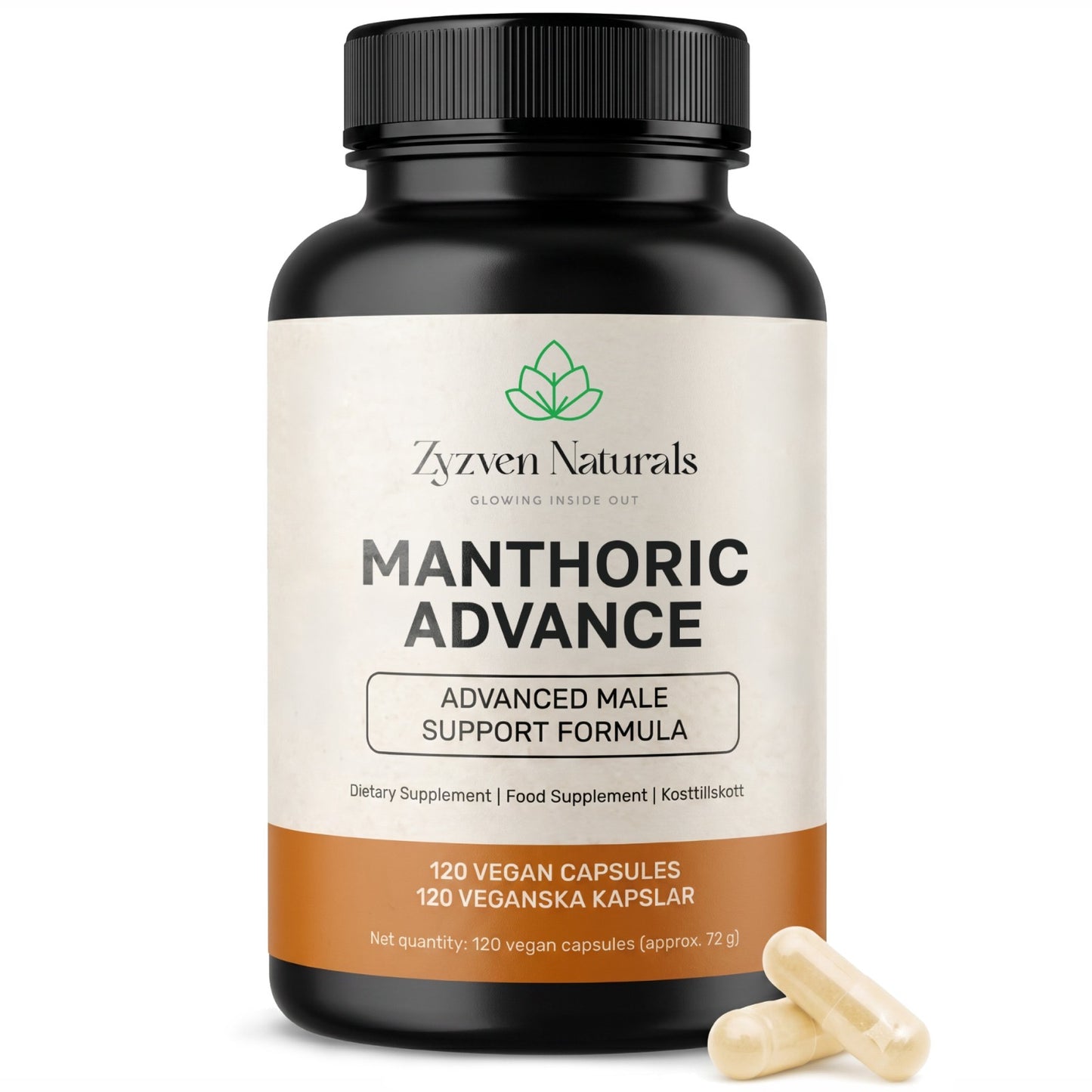 Men's Vitality & Performance Support Capsules (120 Count) | Manthoric Advance