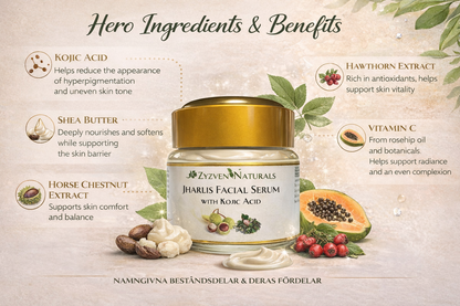 Facial Serum with Kojic Acid | Jharlis | Organic Brightening Serum Cream (50ml)