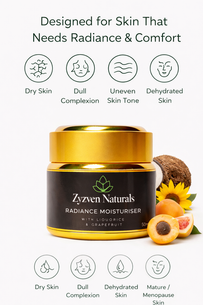 Radiance Moisturizer | Organic Brightening Face Cream for Dark Spots & Uneven Skin Tone (50ml)