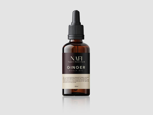 Ginger Scalp Oil (50ml) | Hair Growth & Dandruff Support with Ginger, Rosemary & Black Seed Oil