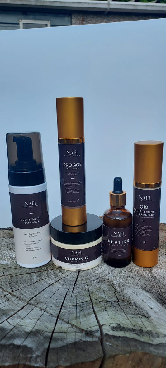 Age Defying Facial Skincare Bundle | Complete Anti-Aging Routine with Q10, Peptides & Vitamin C