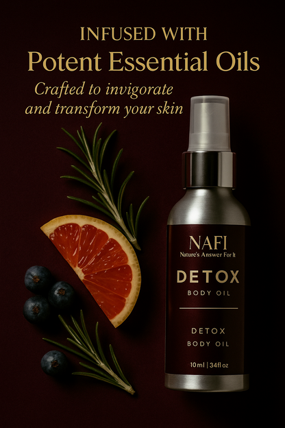 Detox Massage Oil 100ml – Natural Circulation & Muscle Relief
Boost Circulation • Relieve Aches • Detox Naturally