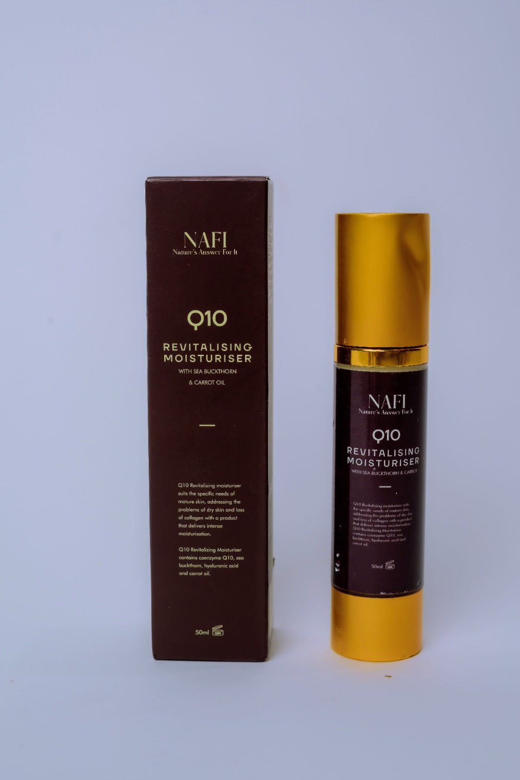 Coenzyme Q10 Moisturizer | Organic Anti-Aging Face Cream with Sea Buckthorn & Carrot (50ml)