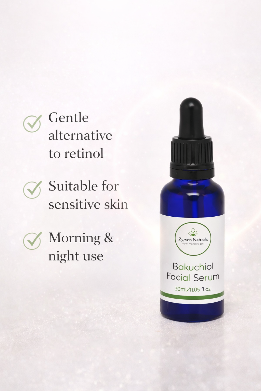 Bakuchiol Facial Serum | Organic Retinol Alternative Face Oil (30ml)