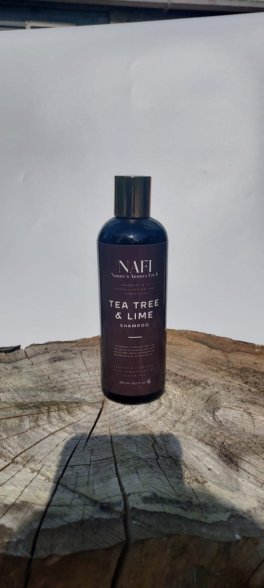 Tea Tree & Lime Shampoo (300ml) | Organic Clarifying Shampoo with Tea Tree, Lime & Rosemary