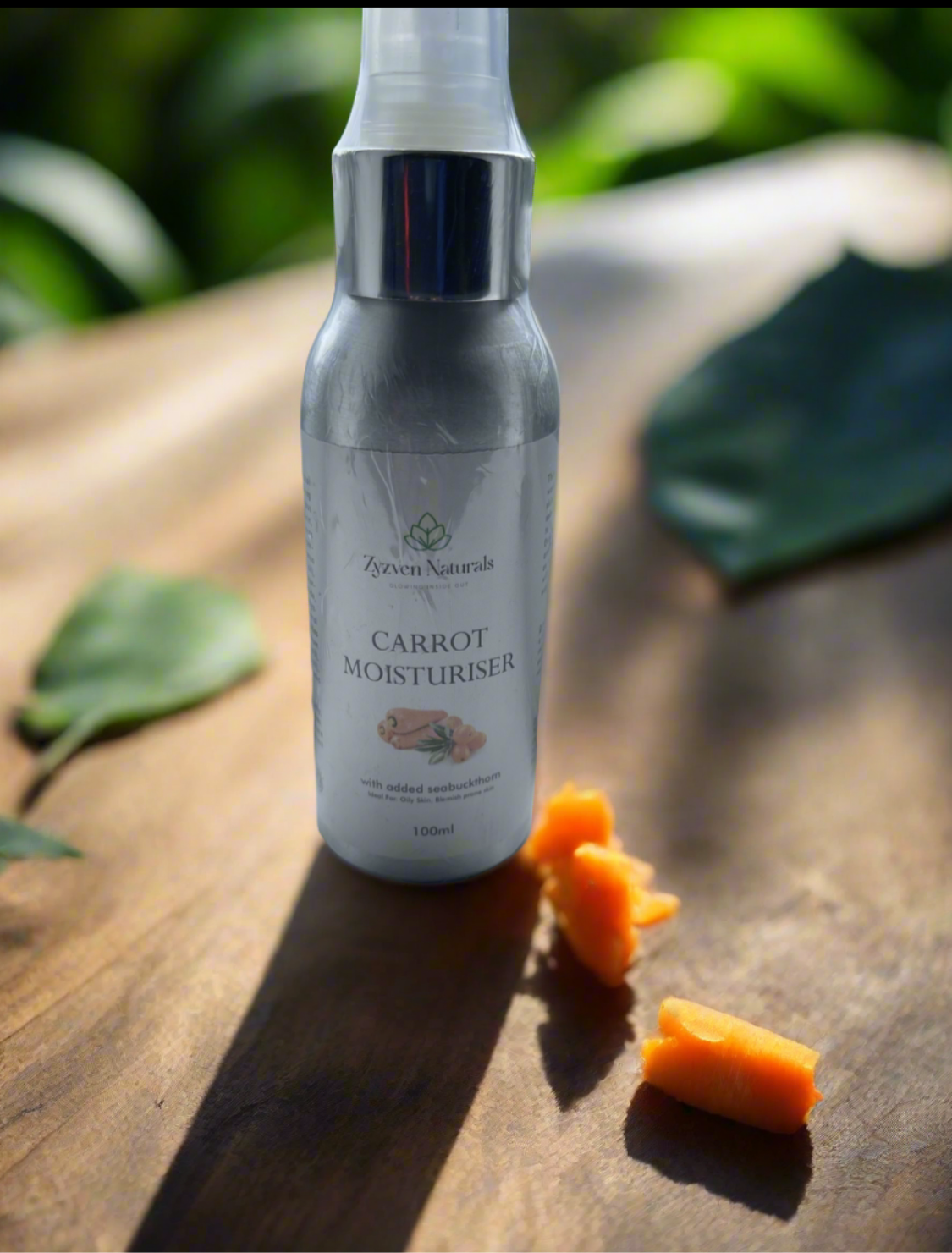 Carrot & Sea Buckthorn Facial Moisturizer | Organic Face Cream for Oily, Blemish-Prone & Mature Skin (50ml)