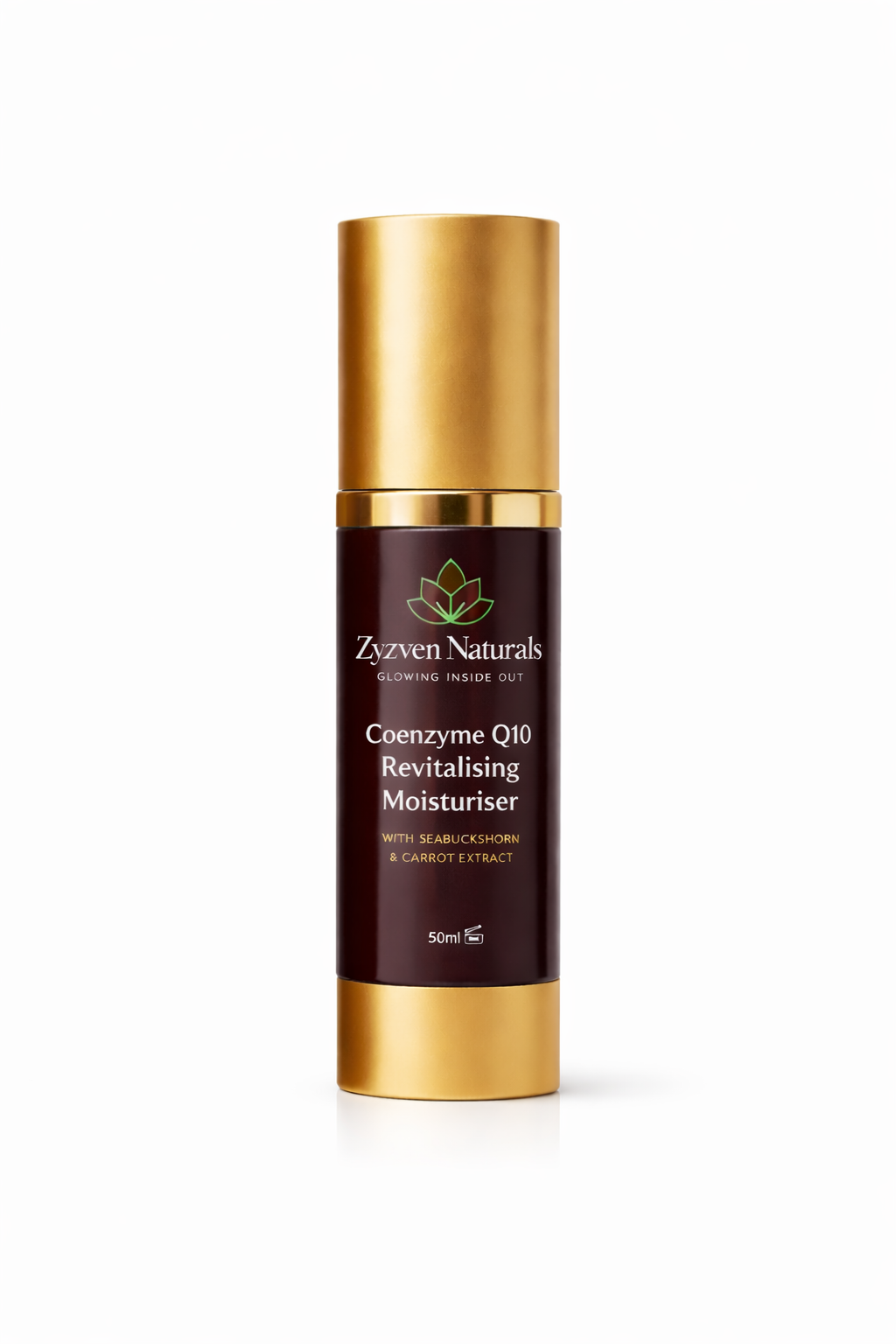 Coenzyme Q10 Moisturizer | Organic Anti-Aging Face Cream with Sea Buckthorn & Carrot (50ml)