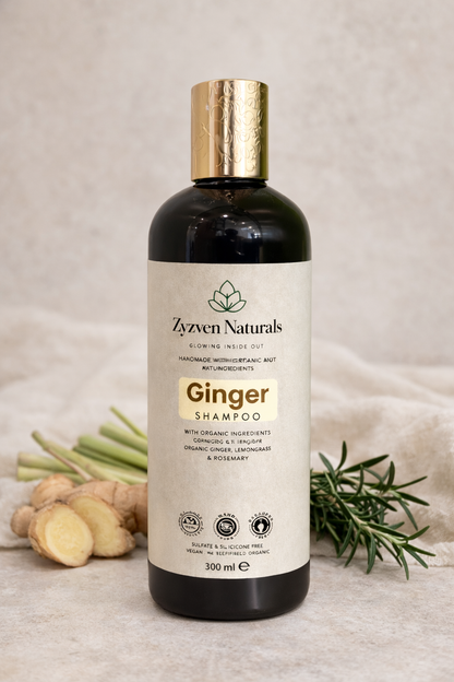 Ginger Shampoo | Organic Botanical Shampoo for Healthy Hair & Scalp