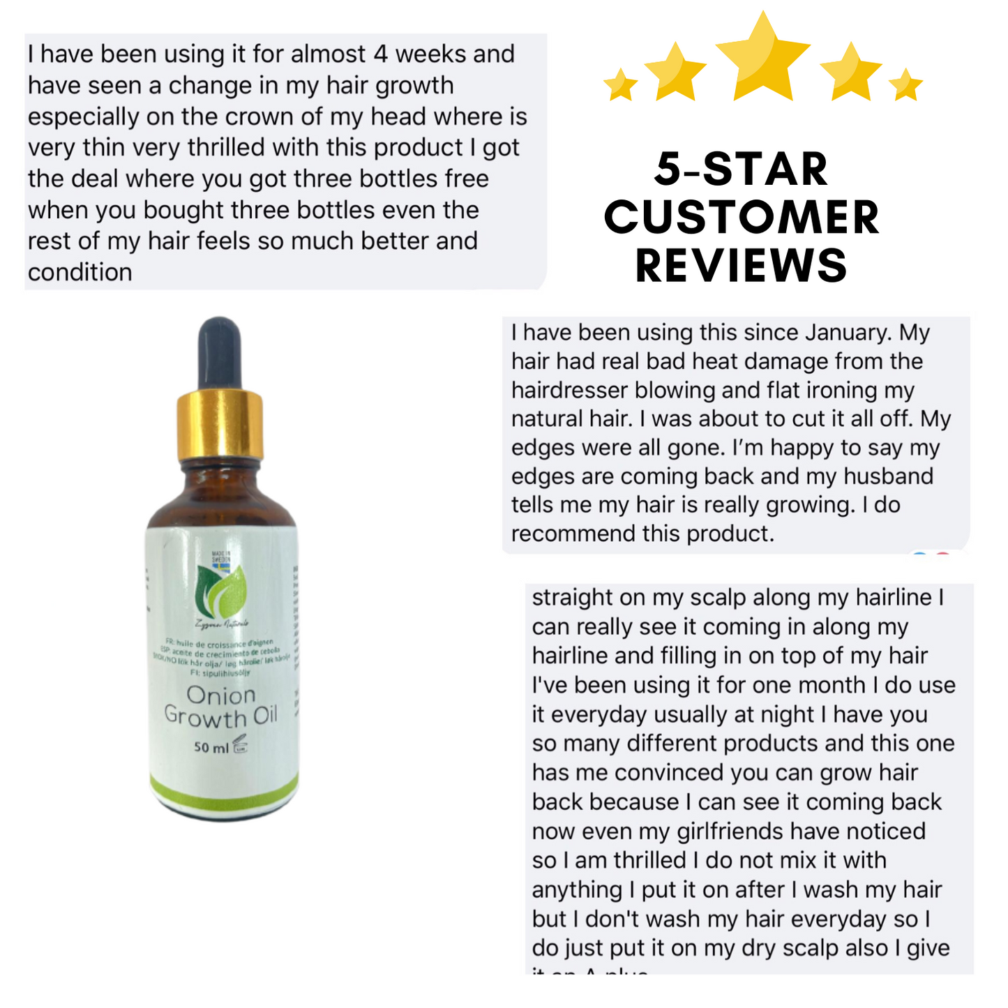 Hair Growth Oil | Organic Botanical Scalp & Hair Treatment (50ml)