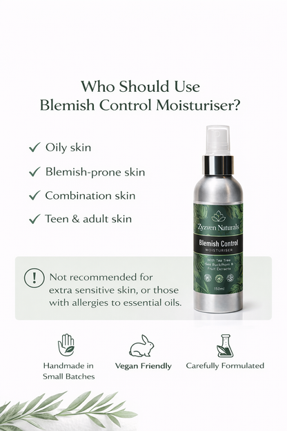 Blemish Control Moisturizer | Organic Face Cream for Oily & Acne-Prone Skin (50ml)