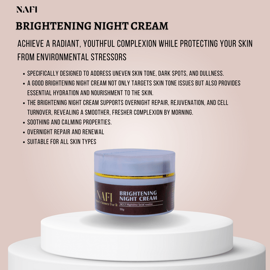 Brightening Night Cream | Overnight Face Cream for Dark Spots & Uneven Skin Tone (50ml)