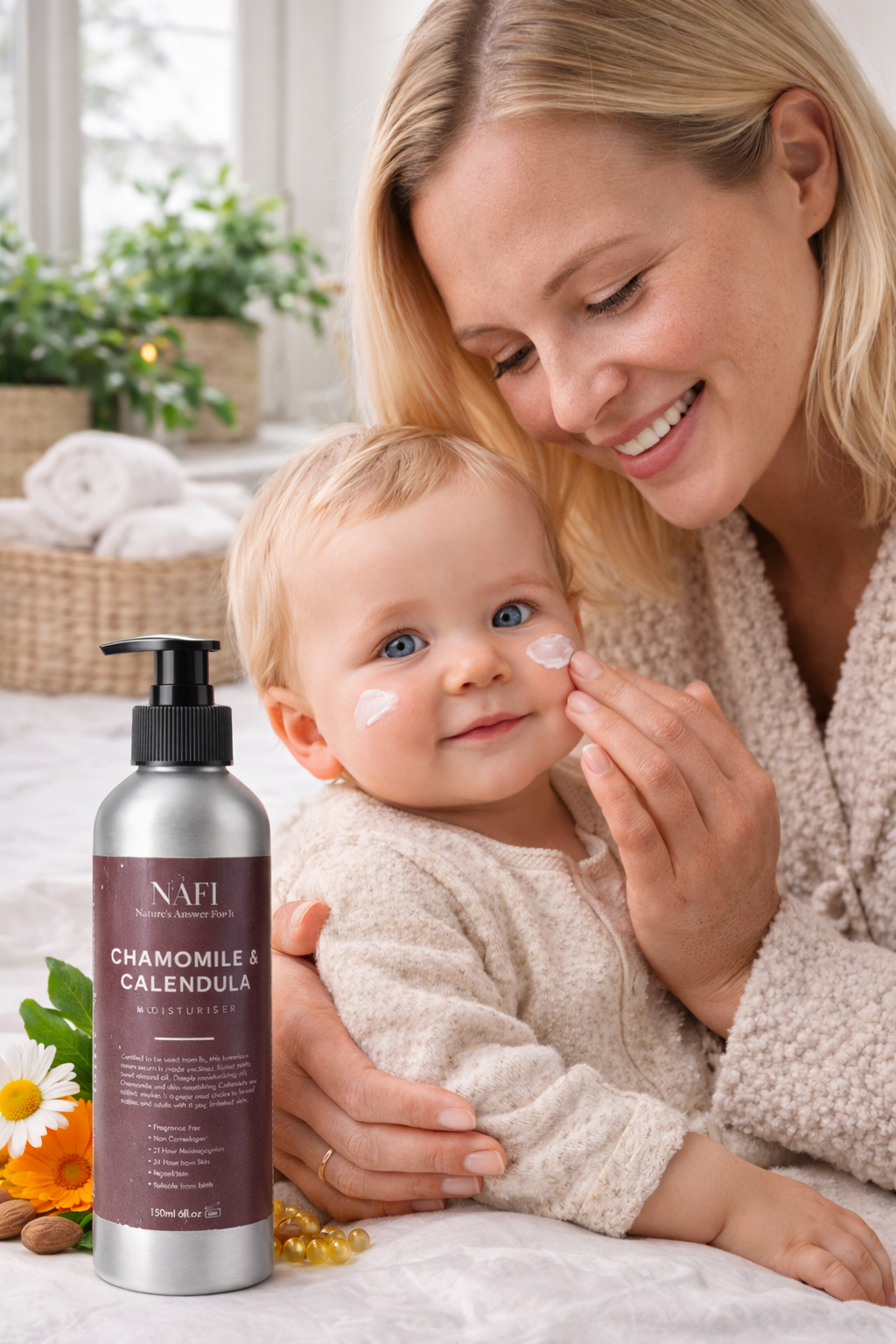 Head-to-Toe Moisturizing Serum | Organic Chamomile & Calendula Moisturizer (150ml)