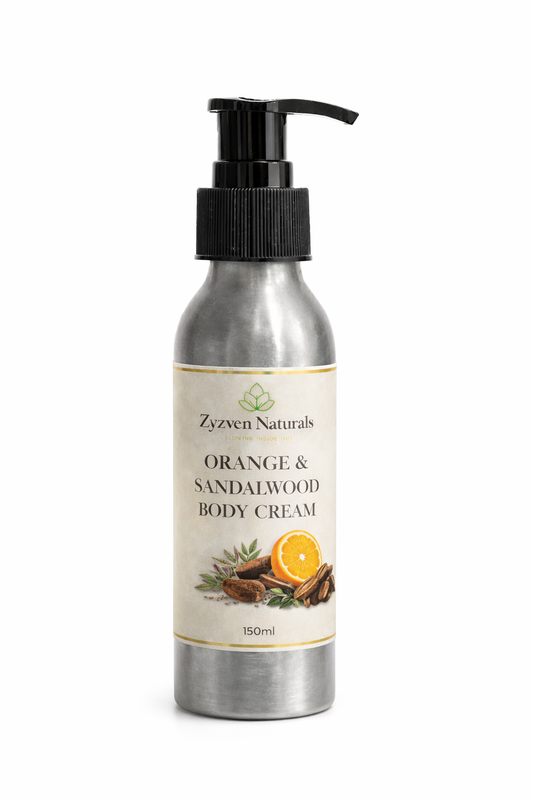 Orange & Sandalwood Body Cream (250ml) | Men's Moisturizer with Shea Butter, Rosehip & Avocado Oil