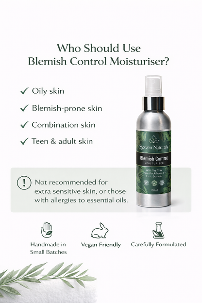 Blemish Control Moisturizer | Organic Face Cream for Oily & Acne-Prone Skin (50ml)