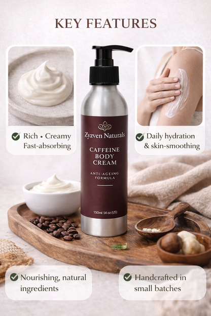 Coffee Body Moisturiser (250ml) | Hydrating Body Cream with Coffee Oil, Macadamia Oil & Shea Butter