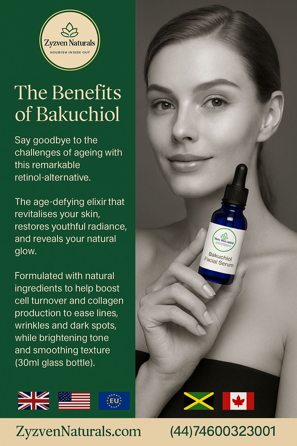 Bakuchiol Facial Serum | Organic Retinol Alternative Face Oil (30ml)
