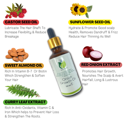 Hair Growth Oil | Organic Botanical Scalp & Hair Treatment (50ml)
