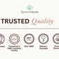 trust icons vegan, lab tested, gmp certified, non-gmo, woman-founded, premium botanicals, worldwide shipping