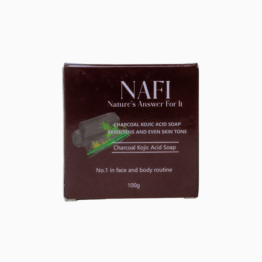 Charcoal & Kojic Acid Soap | Brightening Face & Body Soap for Acne & Dark Spots (100g)