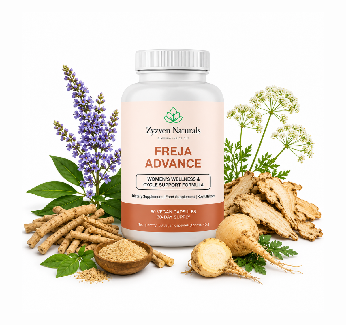 PCOS & Fertility Support Capsules (60 Count) | Freja Advance