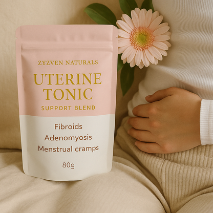 Uterine Tonic women's wellness herbal tea 80g, organic vegan herbal tea, GMP certified and third-party lab tested